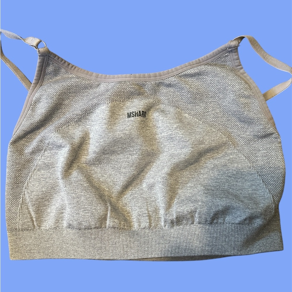 Gymshark Size Medium Gray Dry Sports bra
